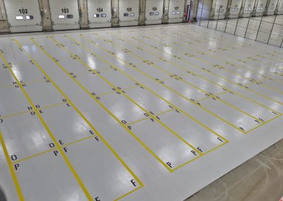 Vloerlijnen aangebracht in Distributiecentrum Zaandam