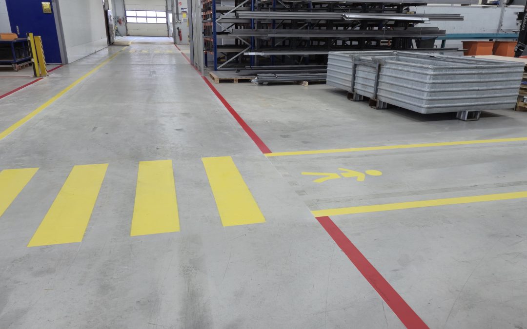 Looppaden en werkplekafscheiding