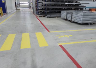 Looppaden en werkplekafscheiding